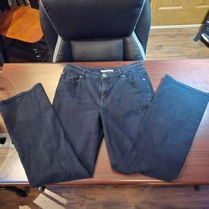 VINTAGE Chico's Platinum blue/black‎ jeans size 1.5 Regular Charm Jean